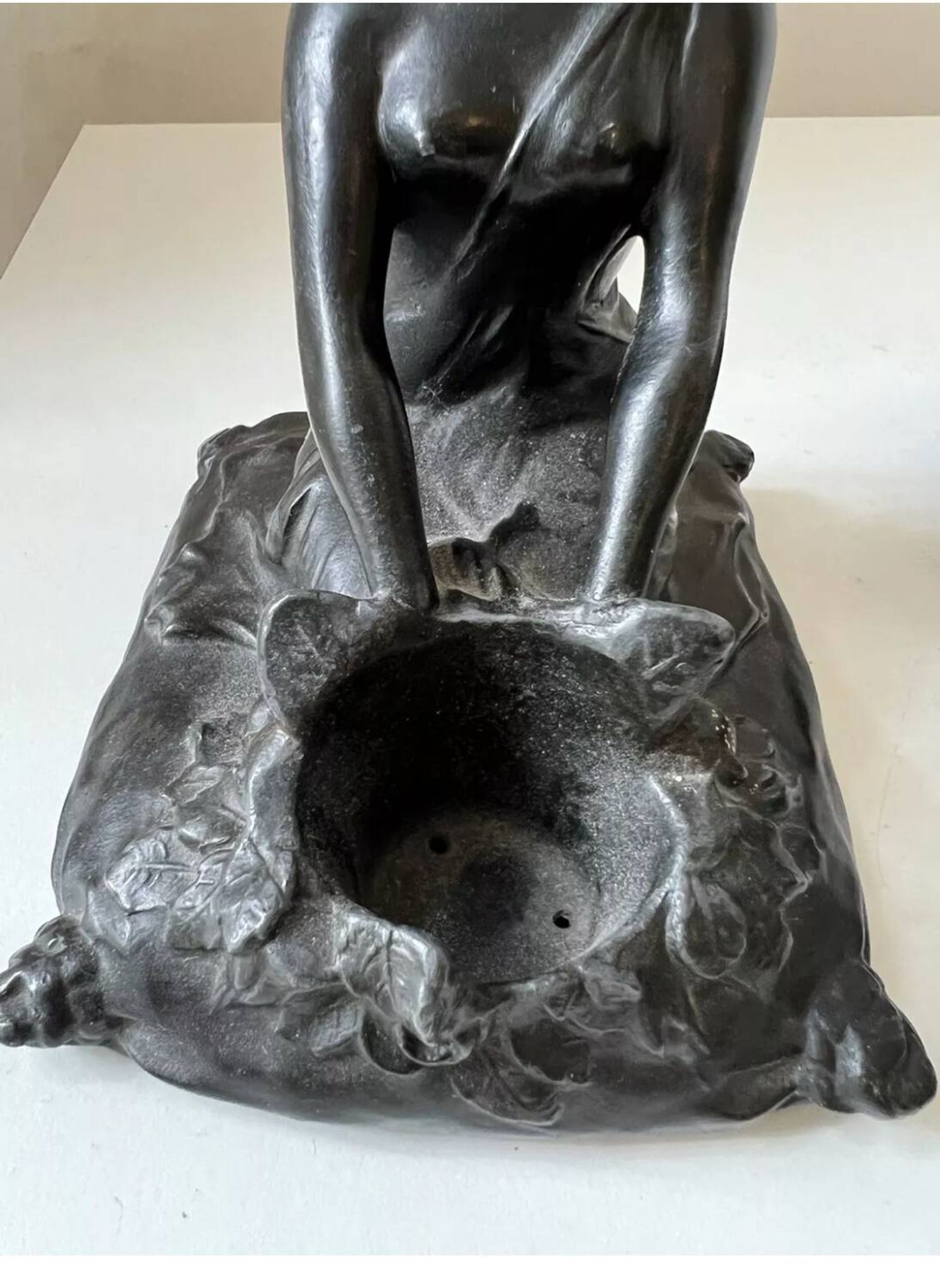 Art Nouveau spelter bookends, depicting an oriental woman, circa 1900