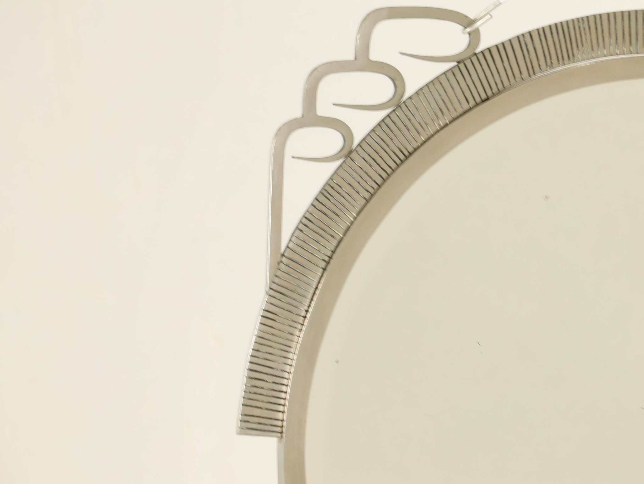 Art Deco Mirror With Hand-Forged Iron Frame, Belgium, 1920s