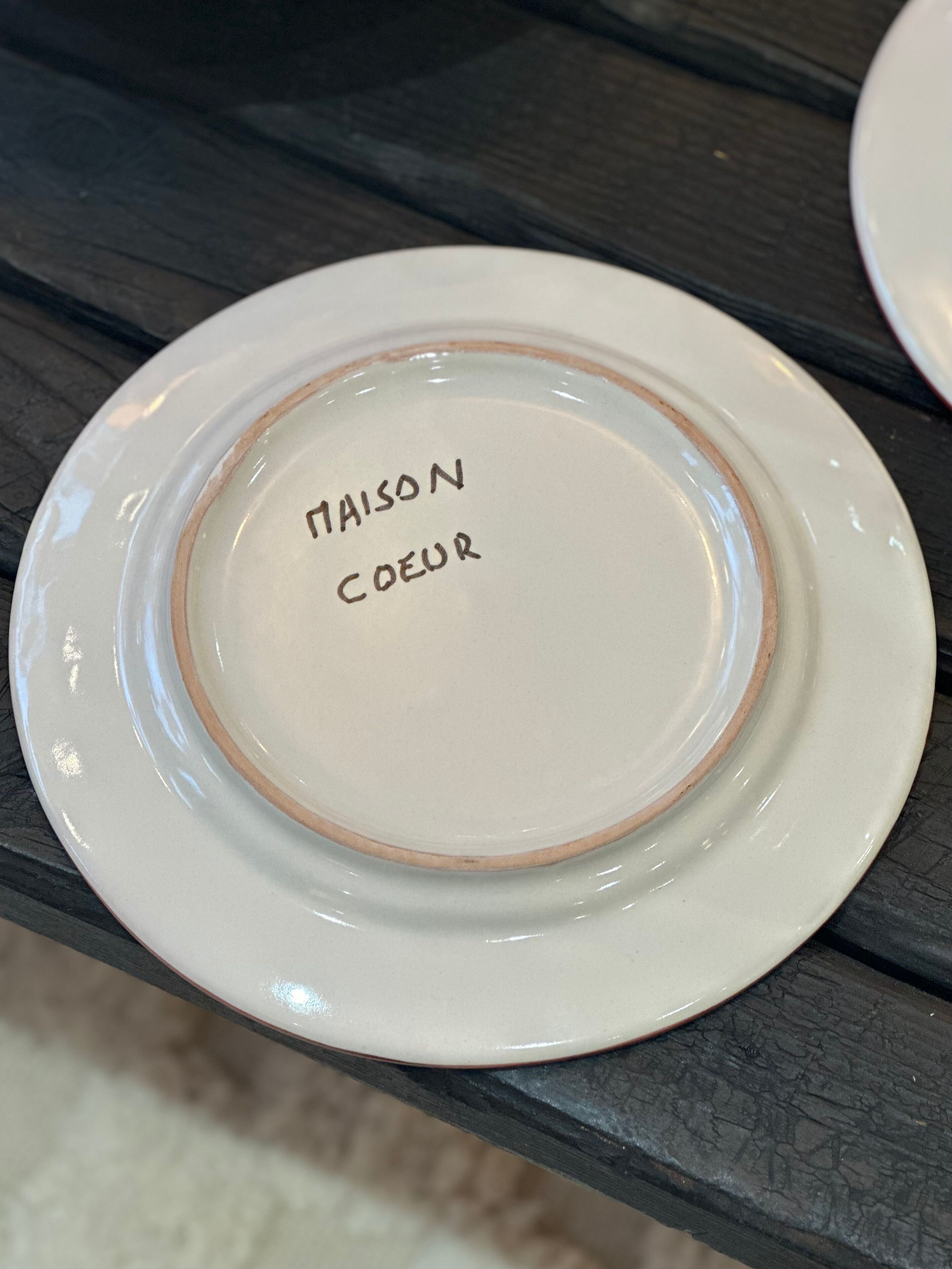 Hand-painted Italian plate "More Pasta, Less Drama"