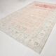 Tapis vintage floral rose blush et pêche 8x12, tapis pour salon.
