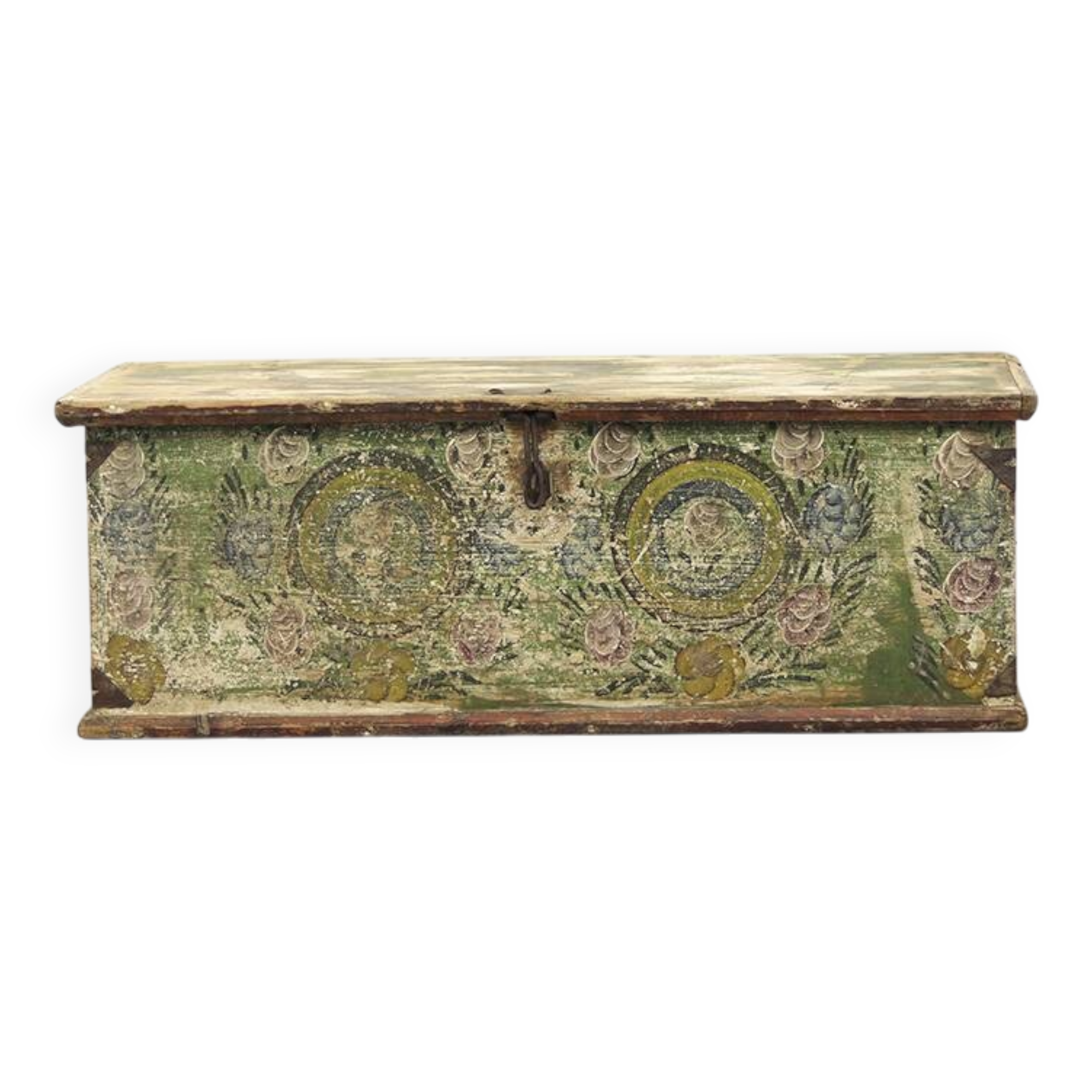 Painted Folk Art Bridal Chest