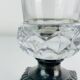 Salière en cristal et métal argenté