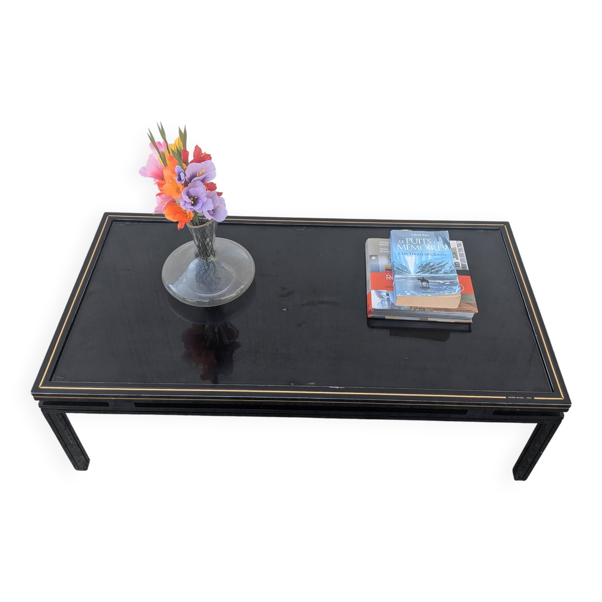 Table basse vintage attribuée à Pierre Vandel Paris, année 1970.