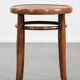 Antique bentwood stool from early 1900s with a seat with beautiful details