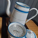 Old enameled coffee pot