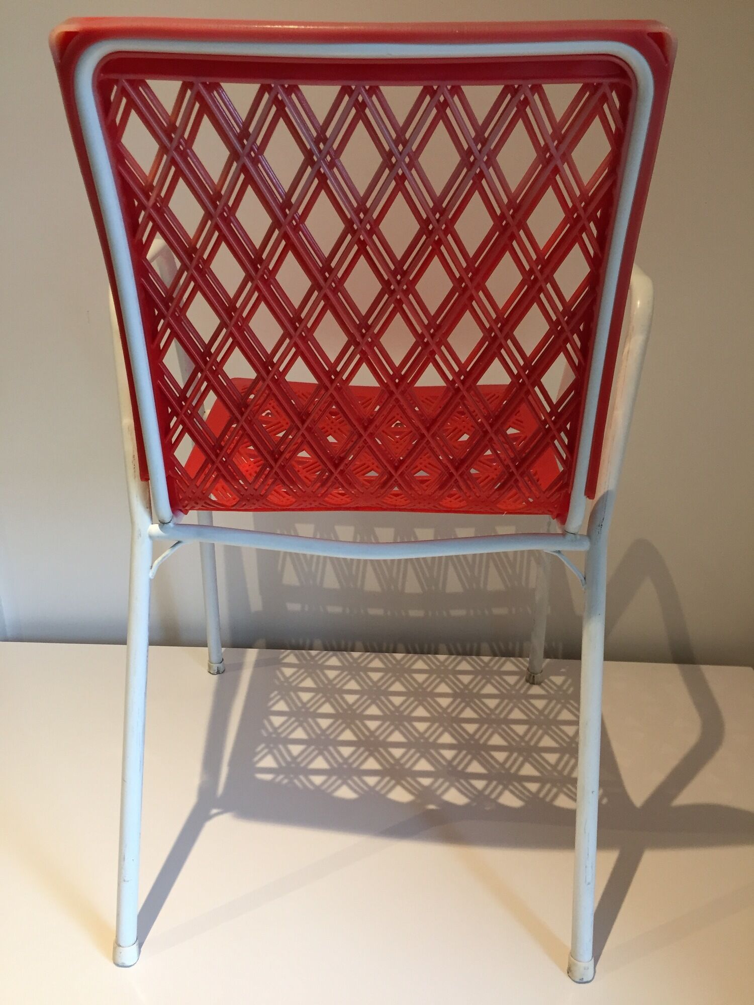 Emu rio style chair, metal, rilsan and pvc, Grosfillex, 1960s /1970