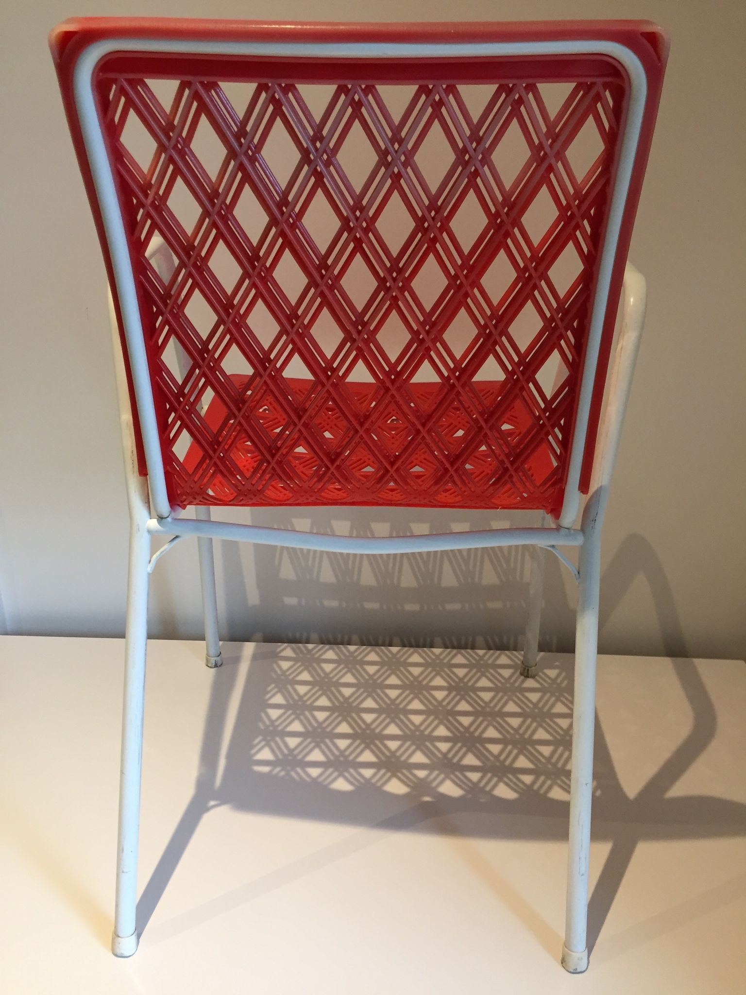 Emu rio style chair, metal, rilsan and pvc, Grosfillex, 1960s /1970