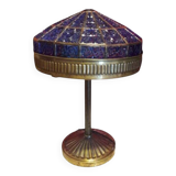 Lampe en vitrail Art Nouveau