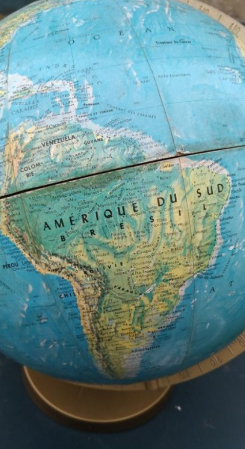 Terrestrial globe in the 1960s