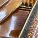 6 vintage plates in Sarreguemines slurry