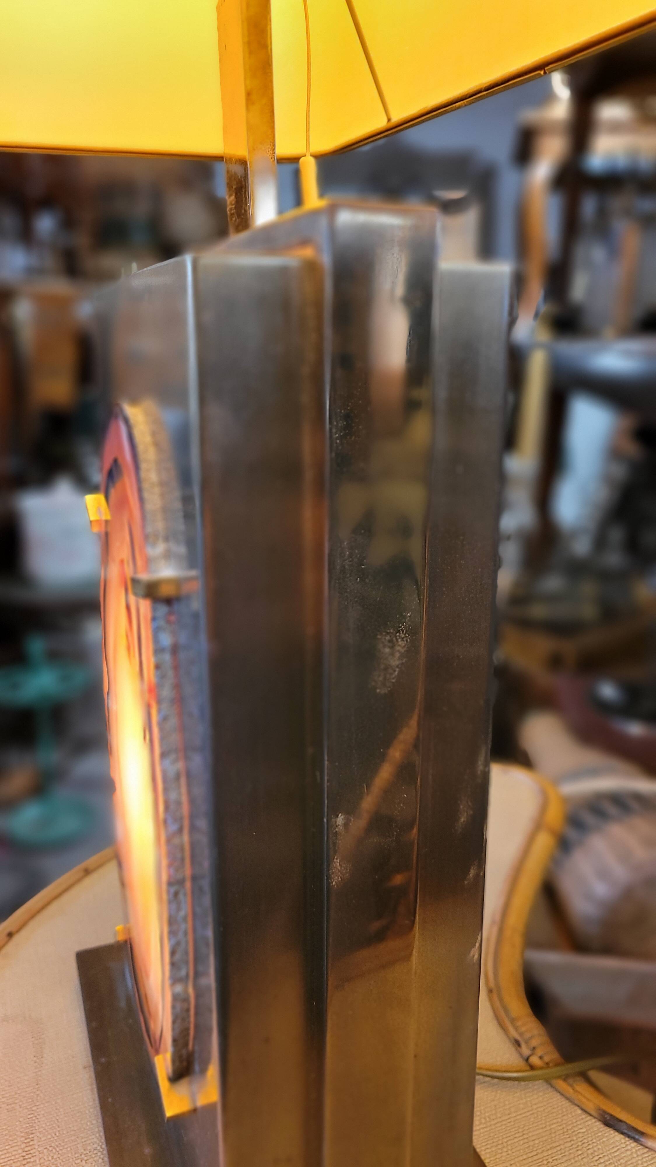 Lampe de bureau par Willy Daro en agate , 1970s