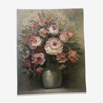 Tableau peinture à l’huile bouquet