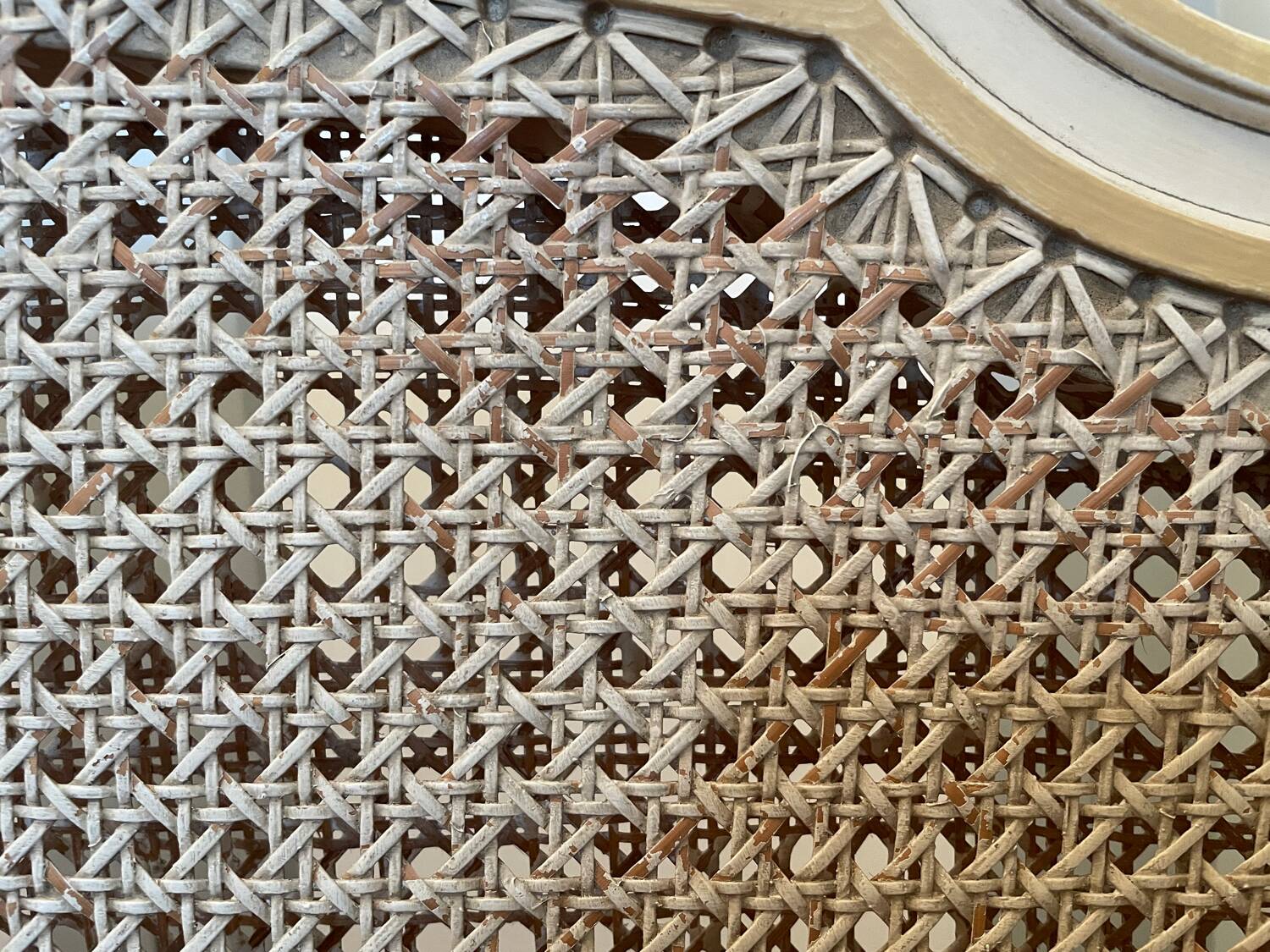 Louis XVI cane and wood bed