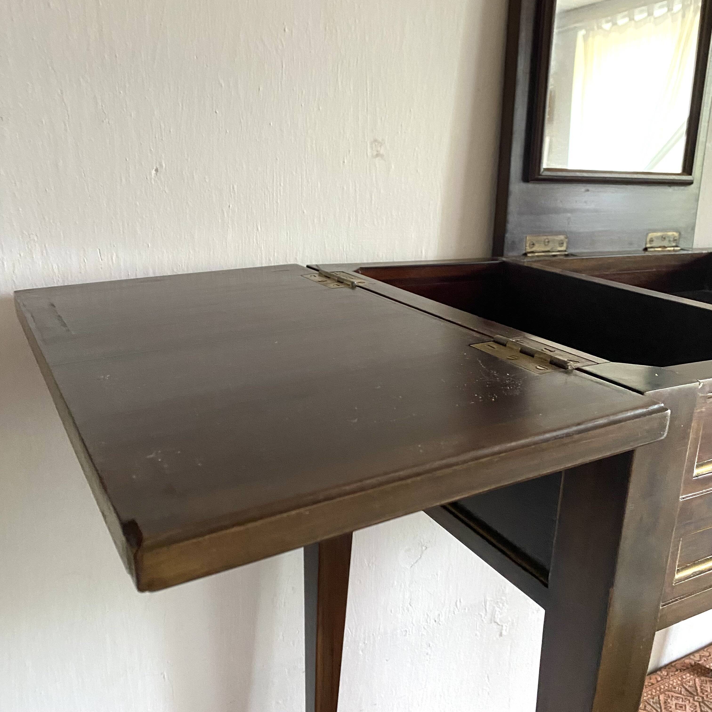 Dressing table, Louis XVI style mahogany side desk