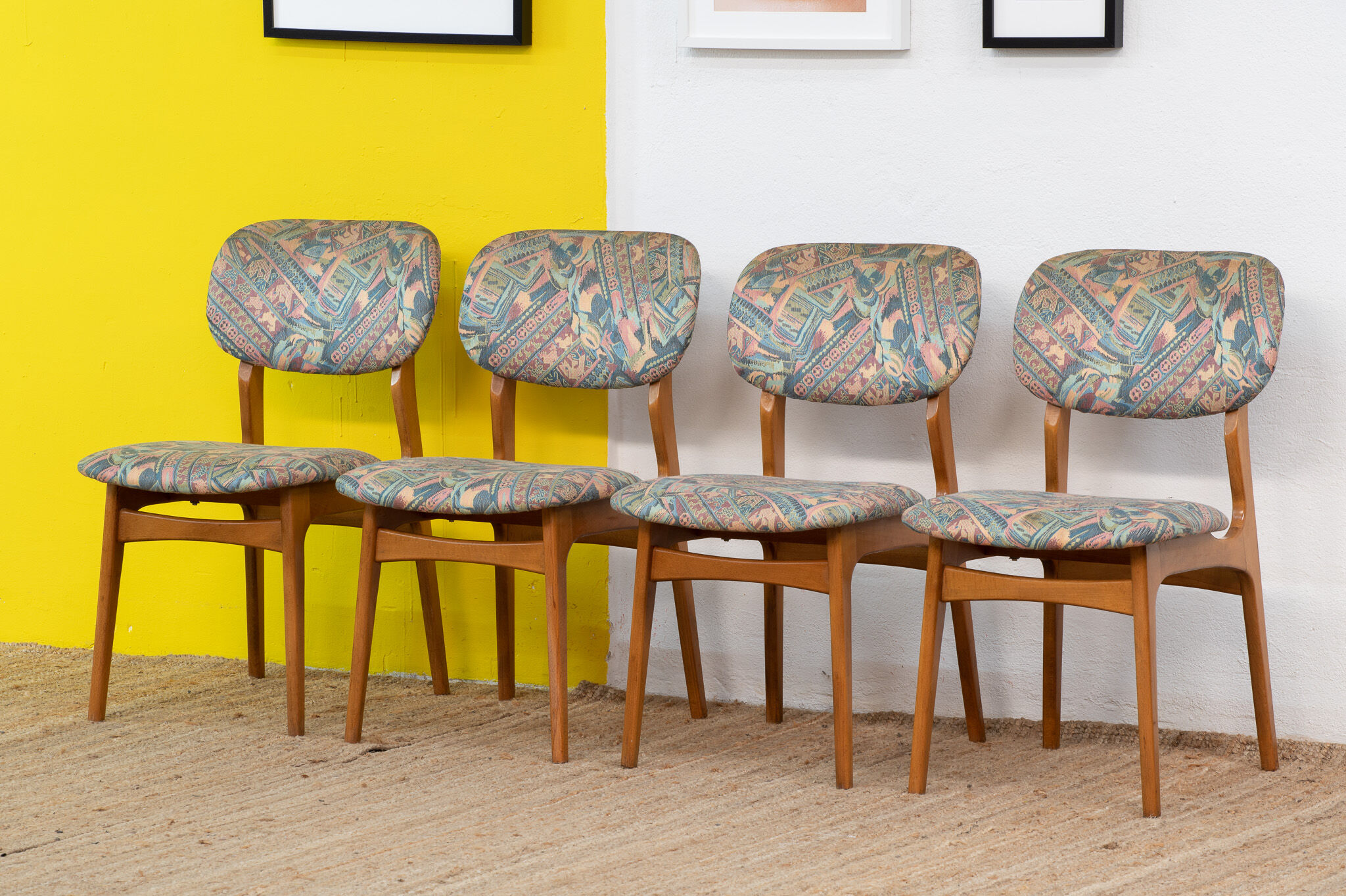 Series of 4 Vintage Scandinavian Chairs – 45 cm