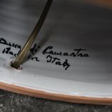 Mid-century bordeaux ceramic office lamps 60s