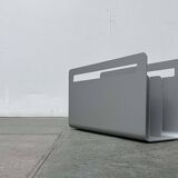 Minimalist aluminium magazine rack by Norman Foster for Helit, Germany, 1990s.