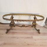 Oval marble coffee table