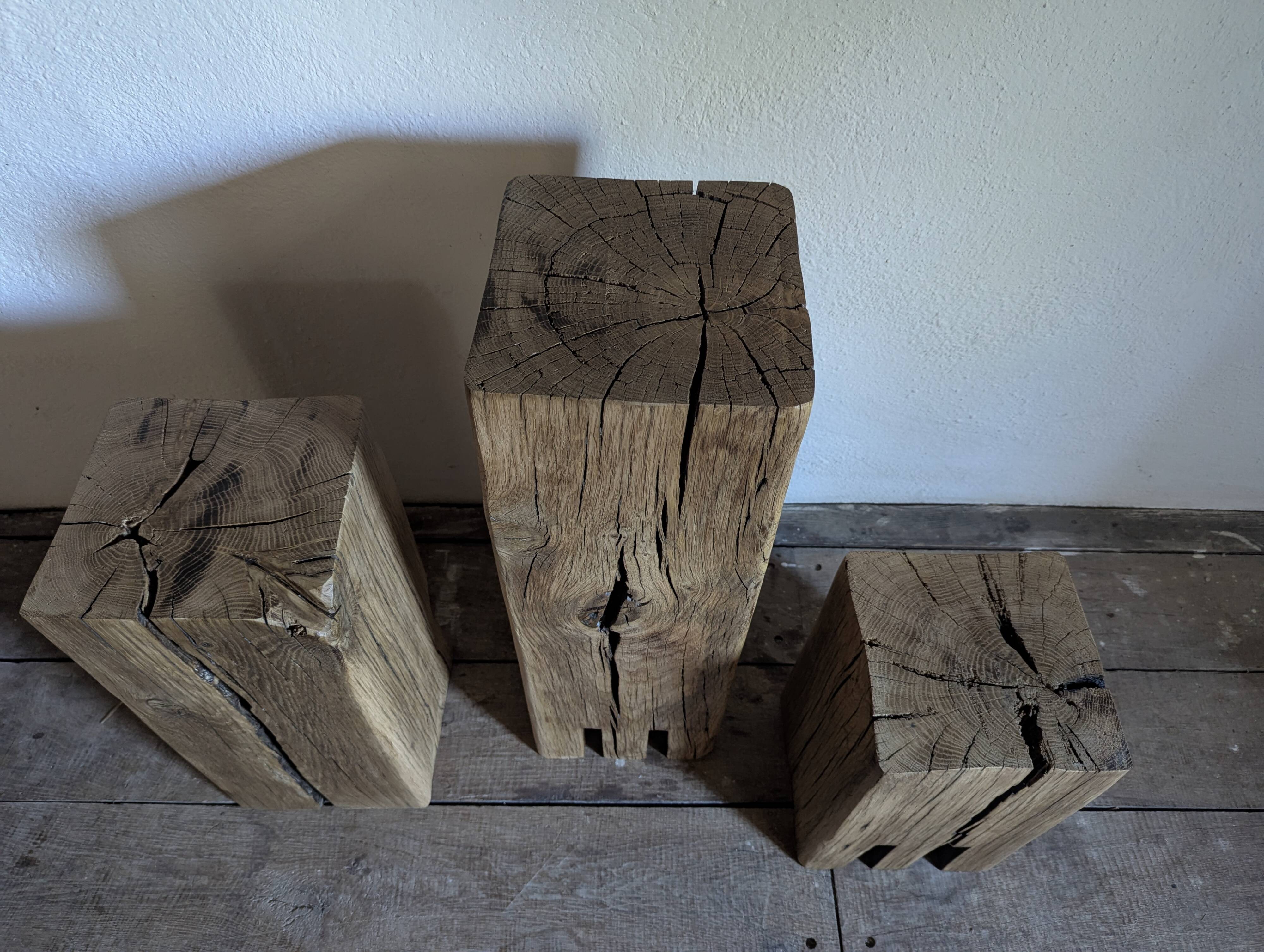 3 monoliths, ancient oak columns