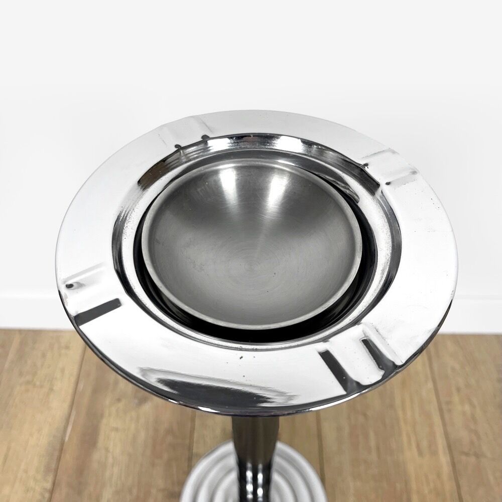Culbuto ashtray in chromed metal Bauhaus 30s