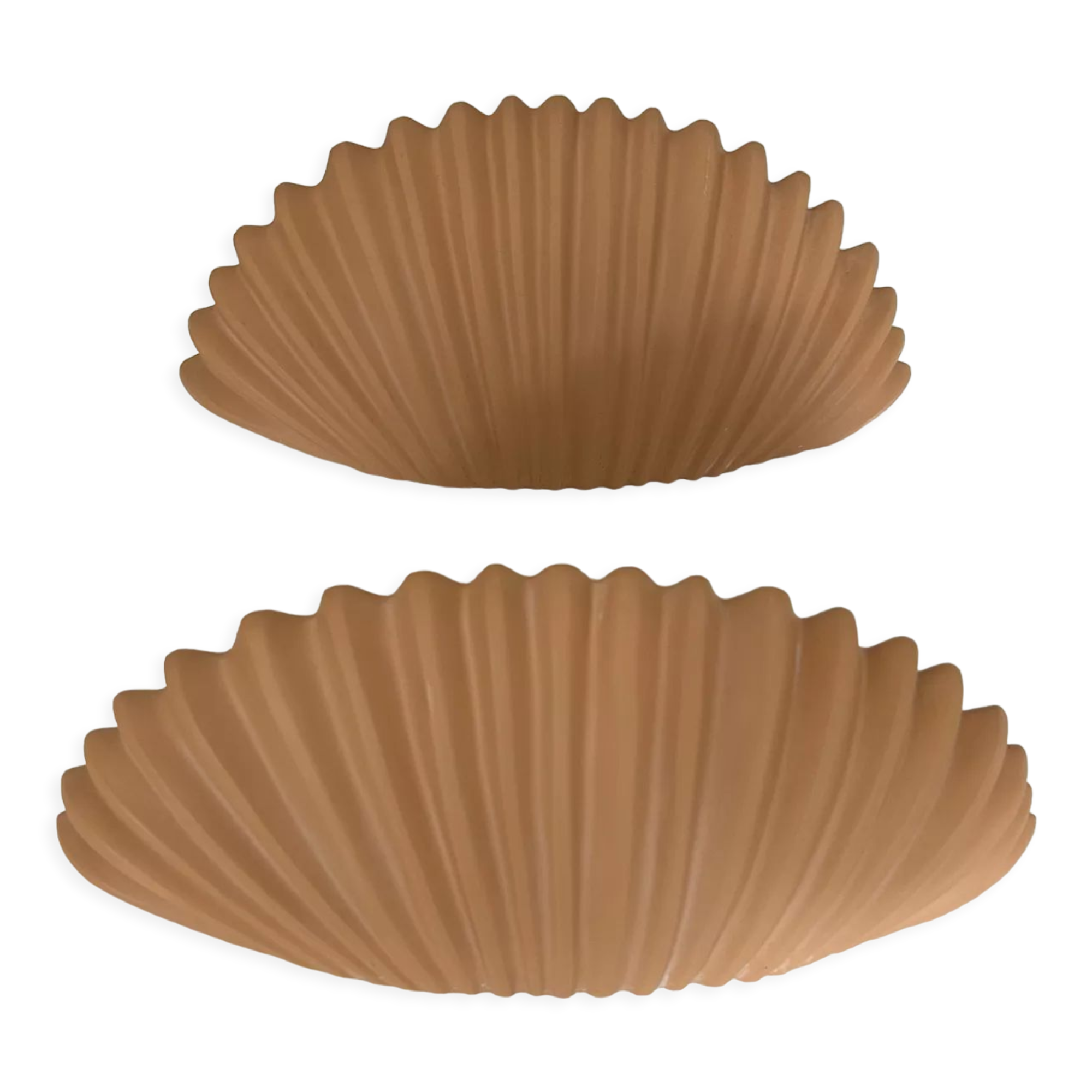 Pair of vintage terracotta sconces, France 1970
