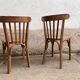 Pair of vintage wooden bistro chairs