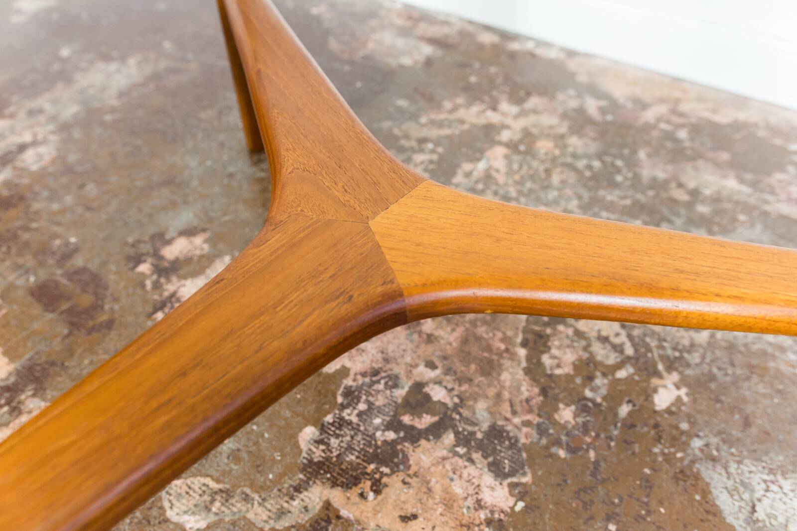 Scandinavian Teak Round with Glass Top Coffee Table 1960's.