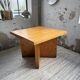 Square modernist table made of solid pine from the 1950s.