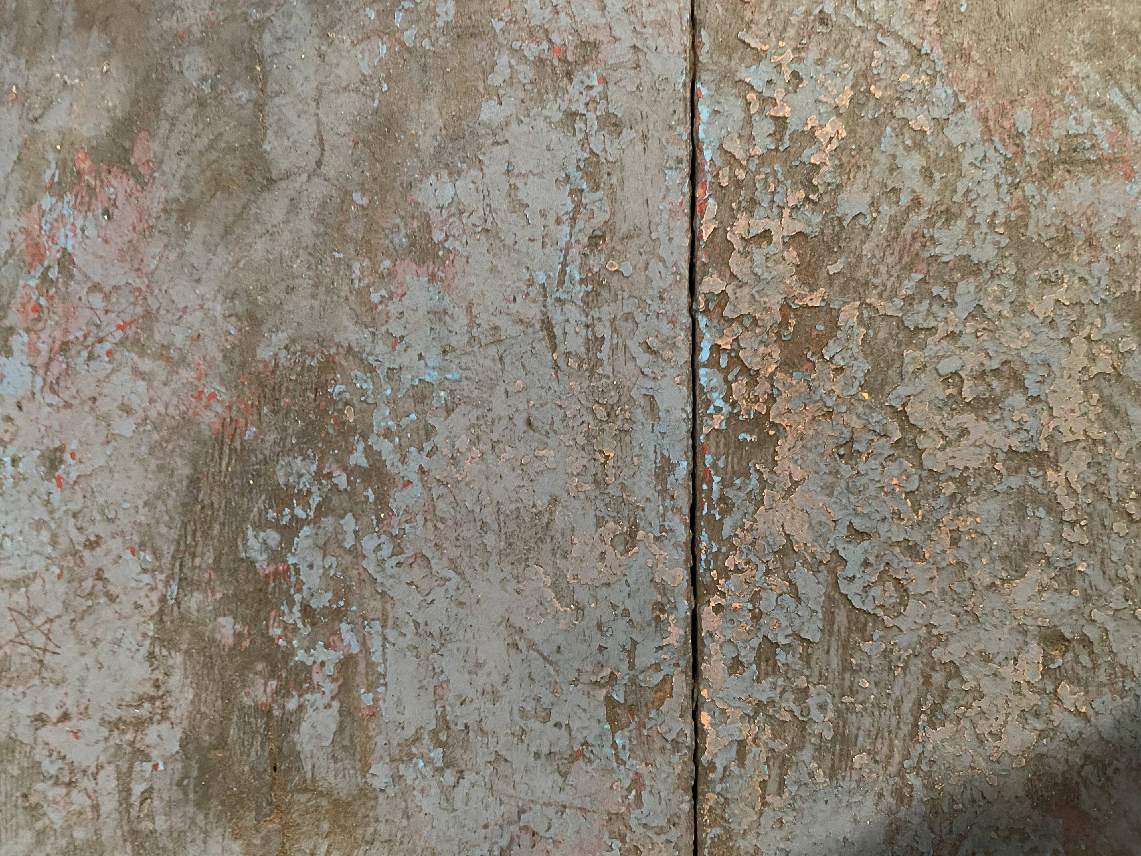 Blue exotic wooden stool