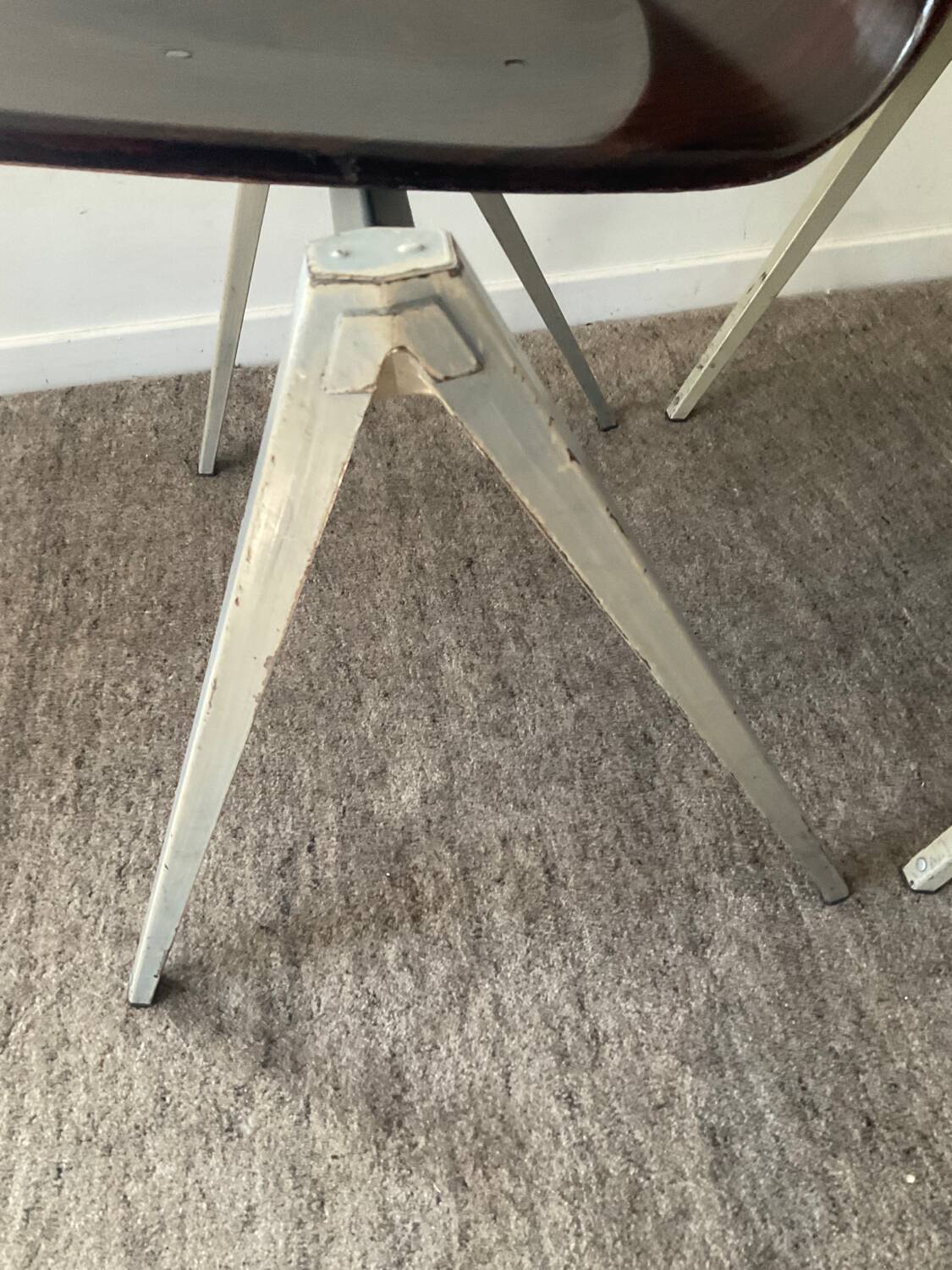 Pair of Pagholz-Germany industrial chairs from the 50s-60s