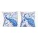 Set of 2 vintage embroidered cushion covers 46x46 cm