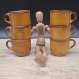 Set of 6 Saint Clément coffee cups, France