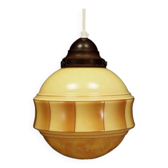 Glass pendant lamp, Danish design, 1970s, production: Denmark