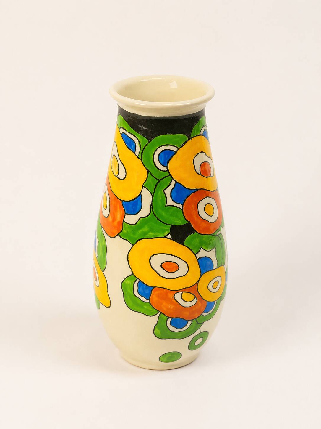Art Deco vase by Charles Catteau for Boch Frères, decor D.1197, Belgium 32cm