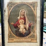 Framed religious image – "Per Mariam ad Jesum" – Paris, circa 1900