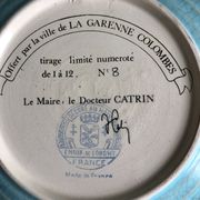 Assiette décorative en Faïence de Longwy