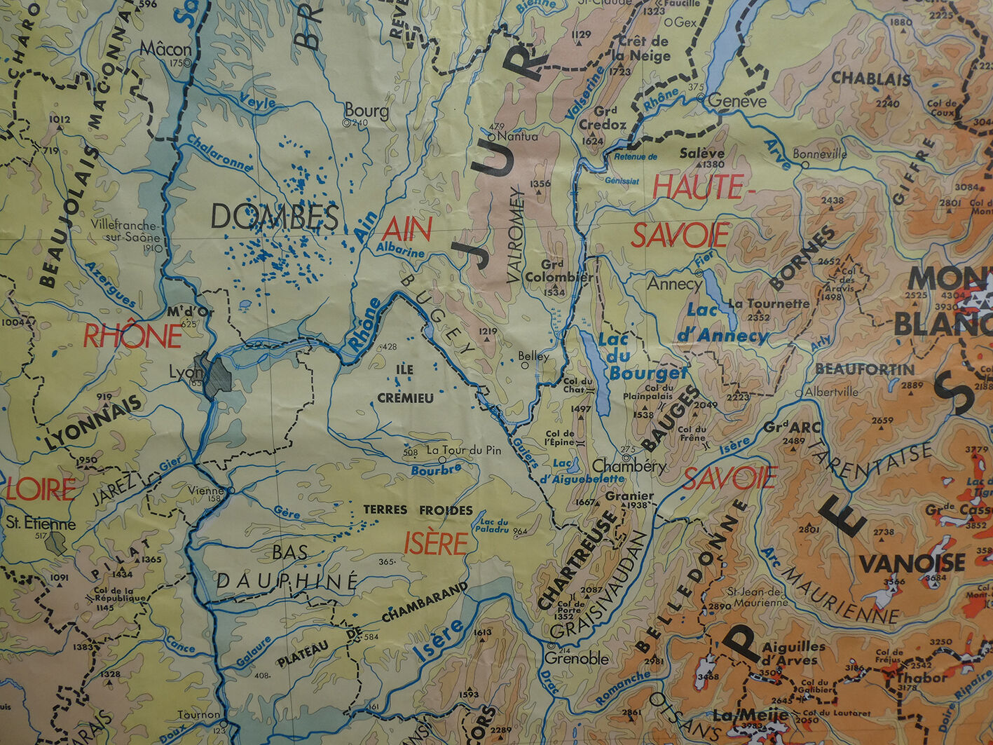 Former vintage school card MDI Rhône-Alpes