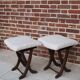 2 vintage folding footrests
