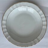Round white porcelain serving dish