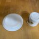 Series 8 cups & saucers sovirel white ceramic flower power fr