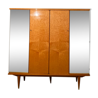 60s mahogany cabinet, 4 doors