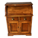Secretary with a curtain in cherry wood – Small storage desk, second hand.