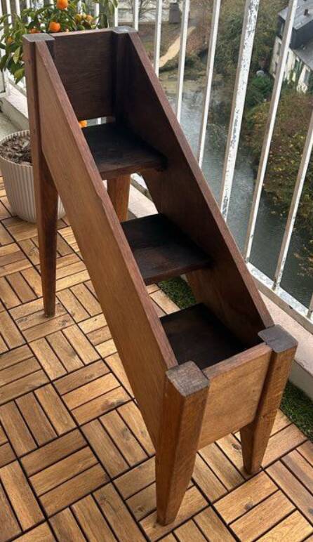 Flower pot holders wooden old staircase