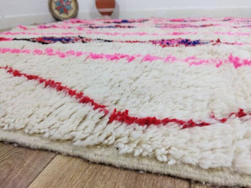 Handmade wool Berber rug 310 x 240 cm