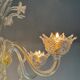 Murano Glass Venetian Chandelier, Colorless, Three Levels of Light