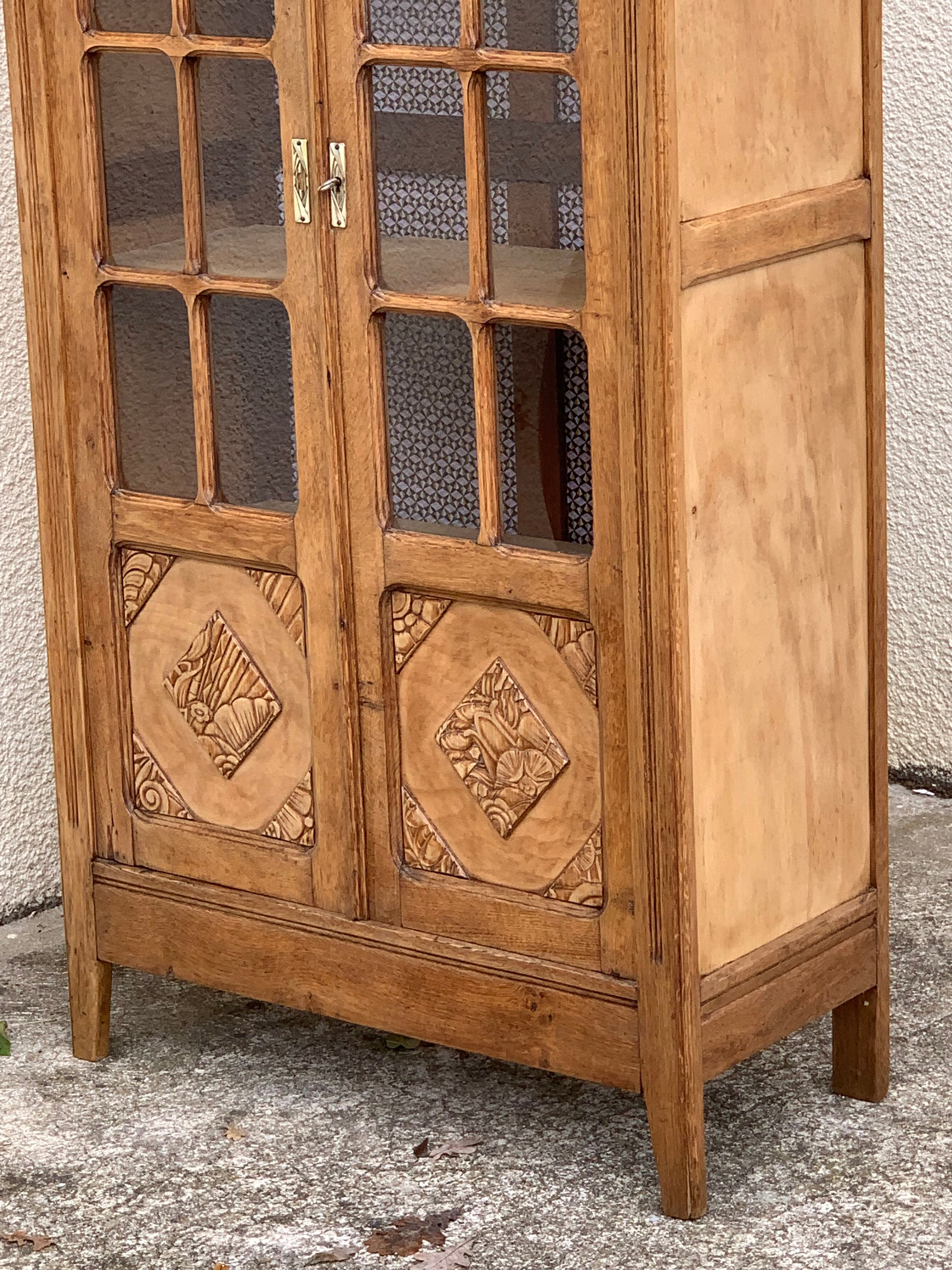Parisian wardrobe glazed art deco 1930 raw wood