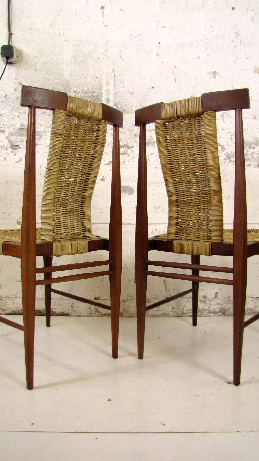 A pair of chairs by rudolf frank for lucas schnaidt, germany 1962