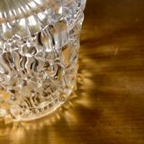 Vintage tulip lamp in molded glass