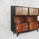 Rockabilly Modern Teak Buffet with Pattern, 1950s