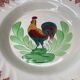 Old Choisy Leroi Ceramic Plate Rooster Decor